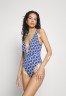 Tommy Hilfiger PLUNGE PRINT Swimsuit  navy/hite  navy/hite PLUNGE PRINT Купальник темно-синий/светло-серый военно-морской флот/хайт