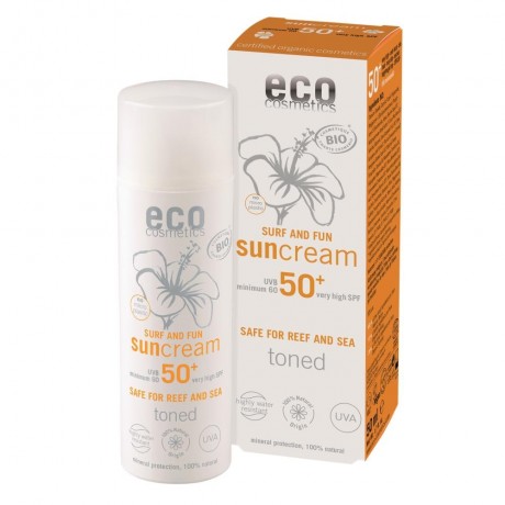 Eco Cosmetics Surf & Fun Sonnencreme LSF50 getont 50ml Surf & Fun солнцезащитный крем LSF50 тонированный 50мл