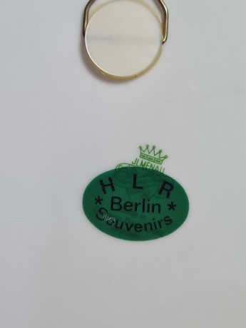 Тарелка декоративная винтажная Jlmenau / H L R Berlin "Достопримечательности Берлина", фарфор, 23.5 см, ГДР, 1973-77гг.