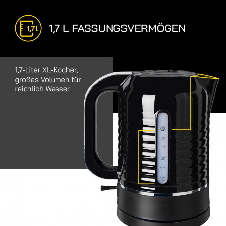 Gutfels Gutfels Wasserkocher GUTFELS 1,7L WATER 3300 C sw/inox Чайник Gutfels GUTFELS 1,7л WATER 3300 C черный/нержавеющая сталь