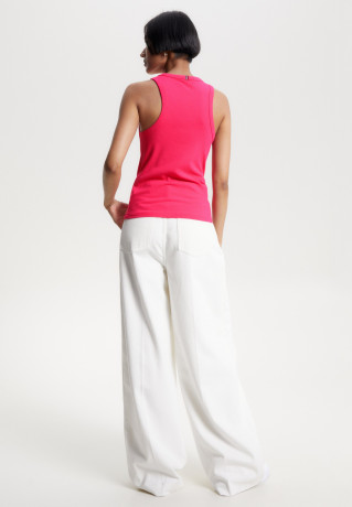 Tommy Hilfiger SLIM TANK Top bright cerise pink SLIM TANK Верх ярко-вишнево-розовый