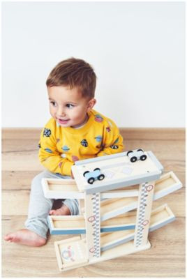 mamabrum Autorennbahn Holz mit 4 Fahrzeuge Auto Rennbahn Kinderspielzeug Автомобильная гоночная трасса деревянная с 4 автомобилями автомобильная гоночная трасса детская игрушка