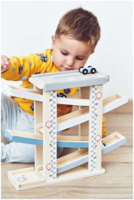 mamabrum Autorennbahn Holz mit 4 Fahrzeuge Auto Rennbahn Kinderspielzeug Автомобильная гоночная трасса деревянная с 4 автомобилями автомобильная гоночная трасса детская игрушка