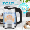 HOMELUX HOMELUX Wasserkocher Wasserkocher Glas 1500 Watt 1,8 L, Electric Kettle Mit Led-Beleuchtung, 1.8 l, 1500,00 W, Glas wasserkocher Edelstahl, Wasser Kocher Bpa Frei, 360° Basis  HOMELUX Стеклянный чайник 1500 Вт, 1,8 л, Электрический чайник со свето