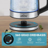 HOMELUX HOMELUX Wasserkocher Wasserkocher Glas 1500 Watt 1,8 L, Electric Kettle Mit Led-Beleuchtung, 1.8 l, 1500,00 W, Glas wasserkocher Edelstahl, Wasser Kocher Bpa Frei, 360° Basis  HOMELUX Стеклянный чайник 1500 Вт, 1,8 л, Электрический чайник со свето