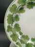 Тарелка сервировочная винтажная Meissen, зеленый растительный декор, фарфор, 21 см, Германия, 1970-80гг.
