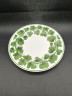 Тарелка сервировочная винтажная Meissen, зеленый растительный декор, фарфор, 21 см, Германия, 1970-80гг.