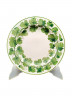 Тарелка сервировочная винтажная Meissen, зеленый растительный декор, фарфор, 21 см, Германия, 1970-80гг.