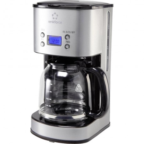 Кофеварка Coffee maker Renkforce CM4216 Stainless steel, Black Cup volume=12 Display, Timer