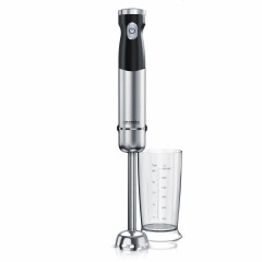 Arendo Arendo Stabmixer, 200 W, kabellos, Edelstahl, Purierstab mit Akku, inkl. 600 ml Messbecher  Ручной блендер Arendo, 200 Вт, беспроводной, нержавеющая сталь, ручной блендер с аккумулятором, включая мерный стакан емкостью 600 мл.