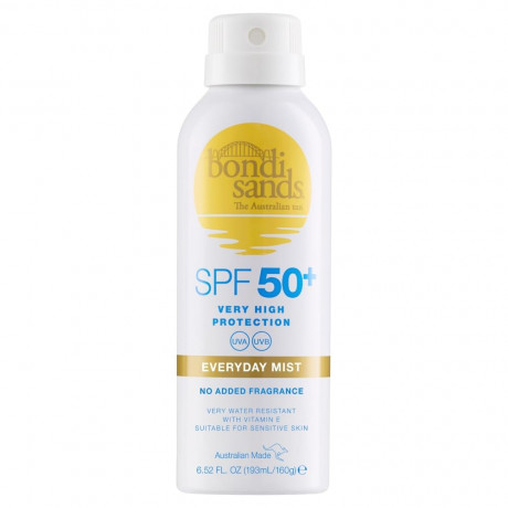 Bondi Sands SPF 50+ SPRAY mist Every day Face Sunscreen  Fragrance Free with vitamin E, 72h,  Спрей для лица SPF 50+ на каждый день, без запаха, 72 часа увлажнения с витамином Е, 193мл 