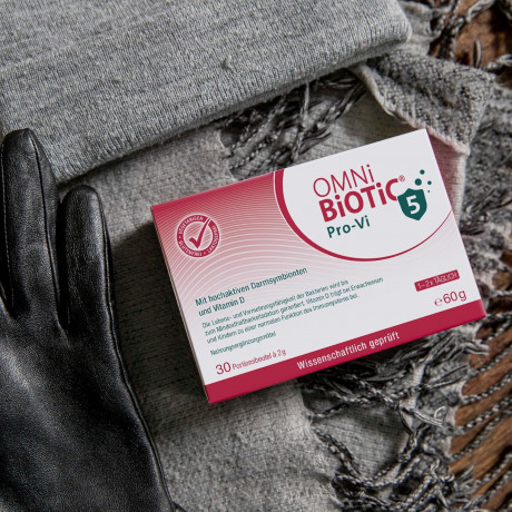OMNi BiOTiC Pro-Vi 5 30st, Пробиотик с витамином D для иммунитета и кишечника, 5 млрд полезных бактерий, 5 штаммов, 30 саше х 2г