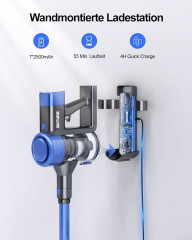 Buture Buture Akku-Hand-und Stielstaubsauger, 450,00 W, beutellos, Kabellos 450W 33KPa Automodus,Wandmontierte ouchscreen,Bis zu 55Min  Беспроводной ручной пылесос Buture, 450,00 Вт, без мешка, беспроводной, 450 Вт, 33 кПа, автоматический режим, настенный