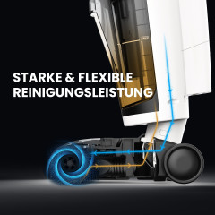 JASHEN JASHEN Nass-Trocken-Akkusauger F12, 220,00 W, beutellos, getrennte Frisch- und Schmutzwassertanks, fur alle Hartboden, automatische Selbstreinigung der Putzrolle  Беспроводной пылесос JASHEN для влажной и сухой уборки F12, 220,00 Вт, без мешка, отд