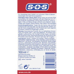 SOS Mude Fusse &amp; Beine Akut, 100 ml, SOS Крем для уставших ног и стоп, снимает тяжесть и отёчность, 100 мл