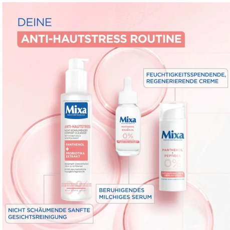 Mixa Anti-Hautstress Cream 50ml, Mixa крем для лица  Франция, увлажняет и успокаивает кожу, для чувствительной кожи, без отдушек и спирта, 50 мл