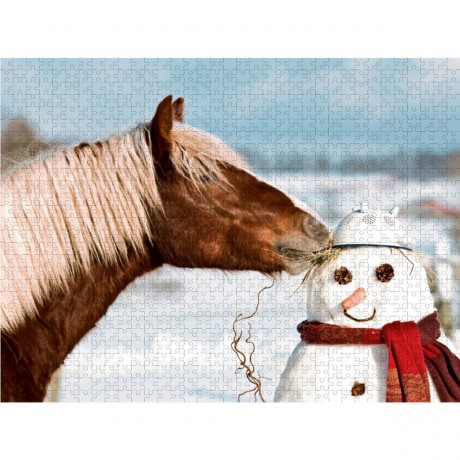CALVENDO Puzzle CALVENDO Puzzle Schwarzwalder Kaltblut Daim und der Schneemann Пазл CALVENDO Puzzle Лошадь Шварцвальд Дайм и снеговик