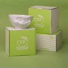 Fiftyeight Products TV Tassen Schale weiss grinsend 0,5 L Миска для телевизора белая ухмылка 0,5 л