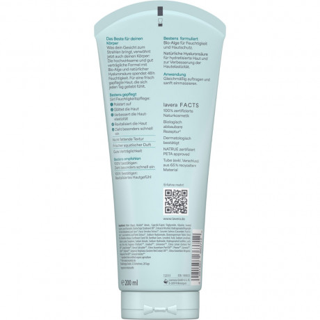 LAVERA Hydro Refresh Body Lotion, 200 ml, Лавера Лосьон для тела для интенсивного увлажнения и свежести, гиалуроновая кислота, 200 мл