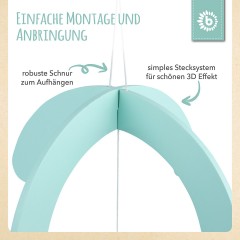 bieco Baby Mobile Holz Einschlafhilfe Baby Deko Zimmer Holzmobile fur Kinderbett O19cm Mobiles Детский мобильный деревянный спальный аппарат для детской комнаты в стиле деко деревянный мобильный телефон для детской кроватки O19cm мобильные телефоны