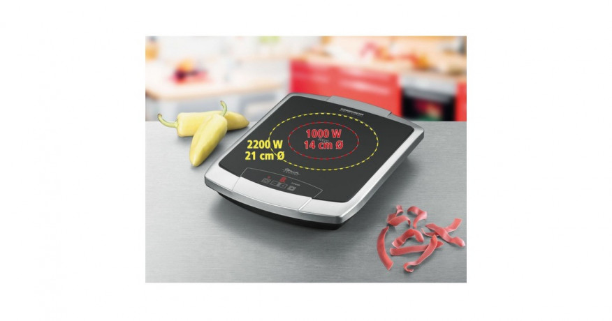 Rommelsbacher Rommelsbacher Einzelkochtafel CT 2203/TC, Kochplatte edelstahl  edelstahl Одинарная варочная плита Rommelsbacher CT 2203/TC, варочная панель из нержавеющей стали