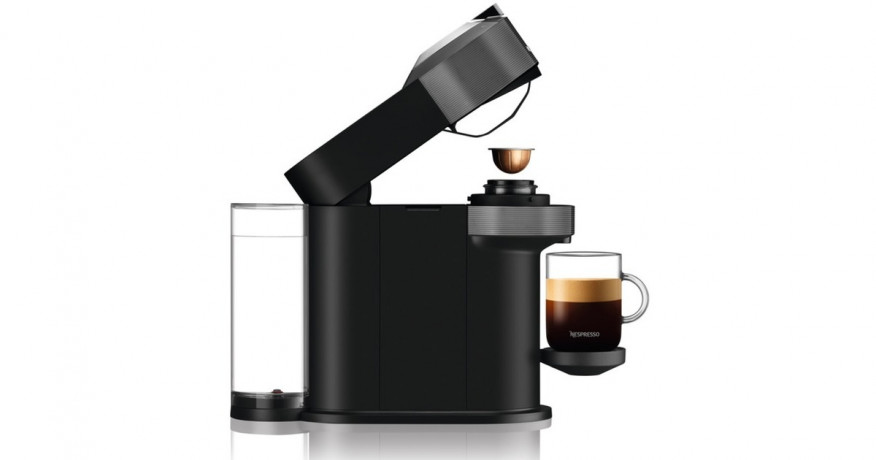 DeLonghi DeLonghi Nespresso Vertuo Next ENV 120.GY, Kapselmaschine dunkelgrau/schwarz dunkelgrau, schwarz DeLonghi Nespresso Vertuo Next ENV 120.GY, капсульная машина темно-серый/черный