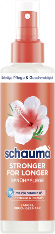 Schauma Spruehpflege Stronger for Longer, 200 ml, Schauma несмываемый укрепляющий спрей Stronger for Longer с гибискусом, розмарином и термозащитой, 200 мл