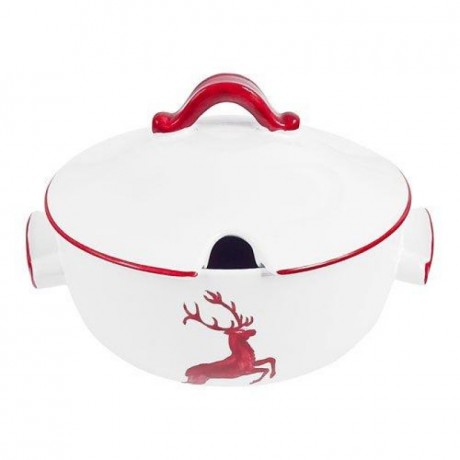 Gmundner Keramik Gmundner Keramik Rubinroter Hirsch Suppentopf glatt 2 L / h: 18 cm Горшок для супа Gmundner Ceramic Ruby Red Deer гладкий 2 л / высота: 18 см