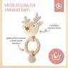 bieco Greifling Holz Natur und Baumwolle Baby Beissring 10cm Greifring 0 M Babyrassel Greiflinge Игрушка-клатч из натурального дерева и хлопка