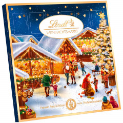 Lindt Weihnachtsmarkt Mini Tisch Adventskalender, настольный шоколадный адвент-календарь Рождественский рынок, 115 г