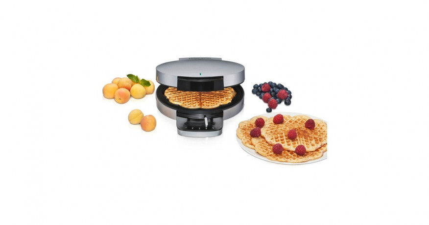 Rommelsbacher Rommelsbacher Waffelautomat WA 750, Waffeleisen silber/schwarz, 750 Watt silber/schwarz Вафельница Rommelsbacher WA 750, вафельница серебристый/черный, 750 Вт