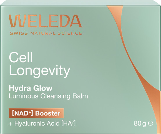 WELEDA Cell Longevity Hydra Glow Luminous Cleansing Balm, 80 g, Очищающий бальзам для лица Hydra Glow с гиалуроновой кислотой, 80 г