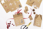 folia HYGGE DORF Adventskalender 2026, Набор folia Hygge Dorf для создания и наполнения адвент-календаря 2026, 24 домика