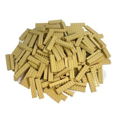 LEGO LEGO 2x8 Steine Beige - 100 Stueck - Tan Bricks 3007 Бежевые кубики LEGO 2x8 — 100 штук — Tan Bricks 3007