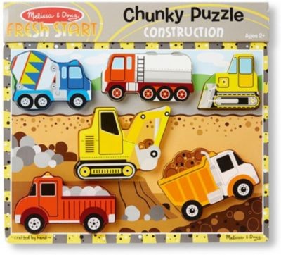 Melissa  Doug Holzklotz-Puzzle Baustelle Пазл из деревянных блоков
