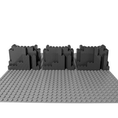 LEGO LEGO 4x10x6 Felsplatte Dunkelgrau - 50 Stuck - Rock Panel 6082 LEGO 4x10x6 Rock Panel Dark Grey — 50 штук — Rock Panel 6082