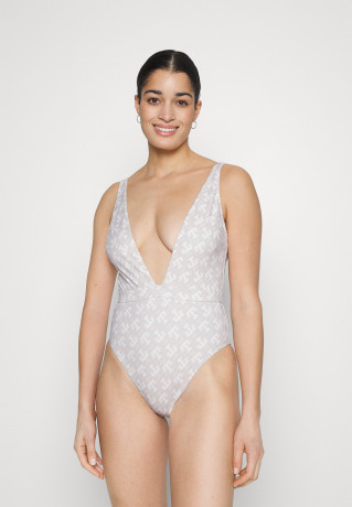 Tommy Hilfiger PLUNGE PRINT Swimsuit white ПРИНТ С ПОГРУЖЕННЫМ ПРИНТОМ Купальник белый