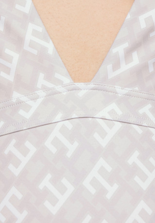 Tommy Hilfiger PLUNGE PRINT Swimsuit white ПРИНТ С ПОГРУЖЕННЫМ ПРИНТОМ Купальник белый