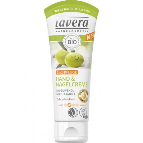 Lavera (Лавера) Bio-Olivenol & Bio-Kamille Hand- und Nagelcreme 2 in 1, 75 мл