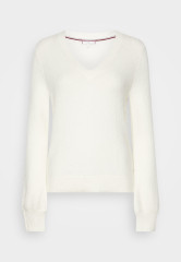 Tommy Hilfiger VISUAL TEXTURE SWEATER Jumper ecru СВИТЕР VISUAL TEXTURE Джемперы экрю