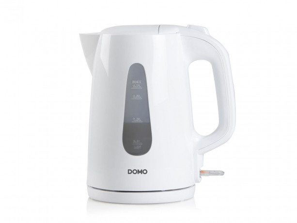 Domo Wasserkocher, 1.7 l, 2200 W, ohne Kabel elektrischer Teekocher Heisswasserbereiter schnell  leise, 360-Grad-Sockel fur Links- und Rechtshander gleichermassen geeignet Schwarz Чайник Domo, 1,7 л, 2200 Вт, без кабеля, электрочайник, чайник для горячей 