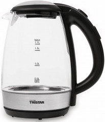 Tristar Tristar Wasserkocher WK-3502 LED Teekocher 1,7 Liter Elektrisch, 2200,00 W, Wasserstandsanzeige, LED Beleuctung, Edelstahl, Glas  Чайник Tristar WK-3502 LED заварка 1,7 л электрический, 2200,00 Вт, индикатор уровня воды, светодиодная подсветка, не