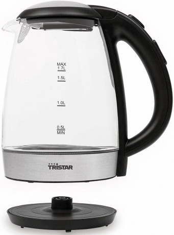 Tristar Tristar Wasserkocher WK-3502 LED Teekocher 1,7 Liter Elektrisch, 2200,00 W, Wasserstandsanzeige, LED Beleuctung, Edelstahl, Glas Чайник Tristar WK-3502 LED заварка 1,7 л электрический, 2200,00 Вт, индикатор уровня воды, светодиодная подсветка, не