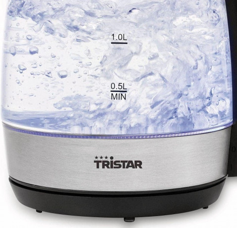 Tristar Tristar Wasserkocher WK-3502 LED Teekocher 1,7 Liter Elektrisch, 2200,00 W, Wasserstandsanzeige, LED Beleuctung, Edelstahl, Glas Чайник Tristar WK-3502 LED заварка 1,7 л электрический, 2200,00 Вт, индикатор уровня воды, светодиодная подсветка, не
