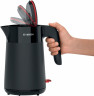 BOSCH BOSCH Wasserkocher MyMoment TWK2M163, 1,7 l, 2400 W, Abschaltautomatik, Tassenanzeige, Schwarz matt  Чайник BOSCH MyMoment TWK2M163, 1,7 л, 2400 Вт, автоотключение, дисплей чашки, черный матовый