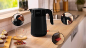 BOSCH BOSCH Wasserkocher MyMoment TWK2M163, 1,7 l, 2400 W, Abschaltautomatik, Tassenanzeige, Schwarz matt  Чайник BOSCH MyMoment TWK2M163, 1,7 л, 2400 Вт, автоотключение, дисплей чашки, черный матовый