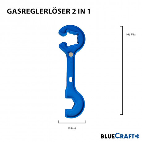 BlueCraft BlueCraft Gaskocher, (mit Piezozundung, Zundsicherung, inkl. 2 in 1 Gasregler-Schlussel fur Gasflasche), 10,5 kW 4 Fuss Hockerkocker Campingkocher Gasbrenner 4 Bein Газовая плита BlueCraft (с пьезоподжигом, предохранителем зажигания, вкл. ключ