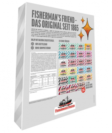 Fisherman's Friend Adventskalender 2025 Адвент календарь 2025, 24 пакетика со свежими пастилками, 575 г