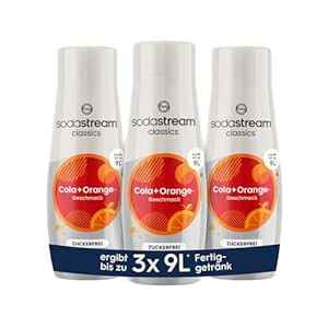 SodaStream Cola+Orange 440ml x 3stk, Сироп для напитков Кола-апельсин Набор 3 шт х 440 мл 
