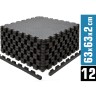 eyepower Puzzlematte Schwarz 63x63x2 12 Matten als Set Коврик-пазл черный 63x63x2 12 матов в комплекте